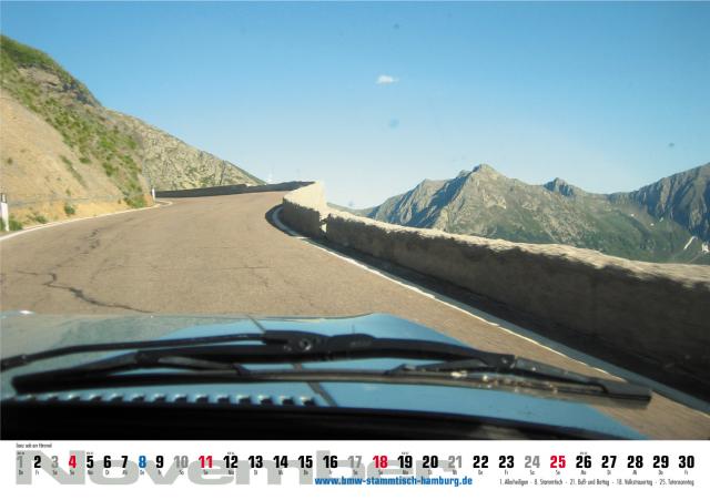 Bild: BMW-Kalender Pässetour 2012 